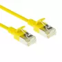 ACT Kollane 0,25 meetrit LSZH U/FTP CAT6A andmekeskuse õhuke patch-kaabel RJ45-pistikuga