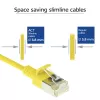 ACT Kollane 0,25 meetrit LSZH U/FTP CAT6A andmekeskuse õhuke patch-kaabel RJ45-pistikuga