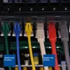 ACT Kollane 0,25 meetrit LSZH U/FTP CAT6A andmekeskuse õhuke patch-kaabel RJ45-pistikuga
