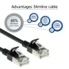 ACT must 1 meeter LSZH U/FTP CAT6A andmekeskuse õhuke ühenduskaabel snagless RJ45 pistikutega