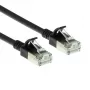 ACT Must 5 meetrit LSZH U/FTP CAT6A andmekeskuse slimline patch-kaabel snagless RJ45-pistikutega