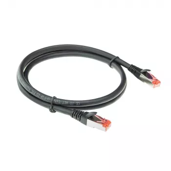 ACT must 7-meetrine CAT6A U/FTP PVC suure painduvusega sassis-olematu paigakaabel konksukindla disainiga, RJ45-pistikutega