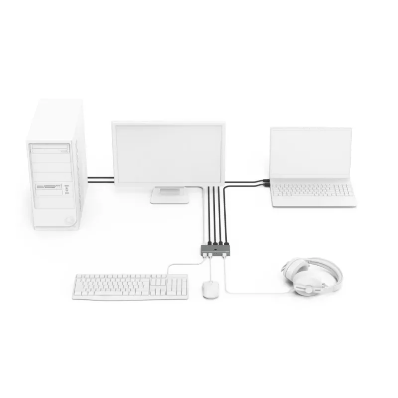 KVM-lüliti Hama 00200135 USB HDMI 4K Ultra HD