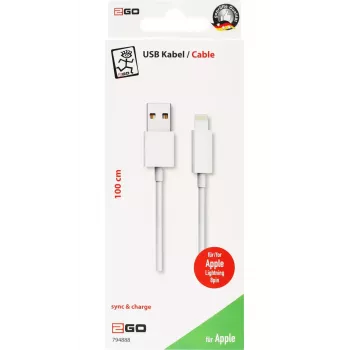 Lightning-kaabel 2GO 794888 1m Valge USB B