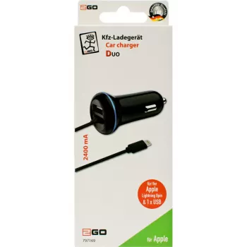 Mobiilseadme laadija 2GO 797169 Universal Must Sigaretisüütaja Auto 12/24V
