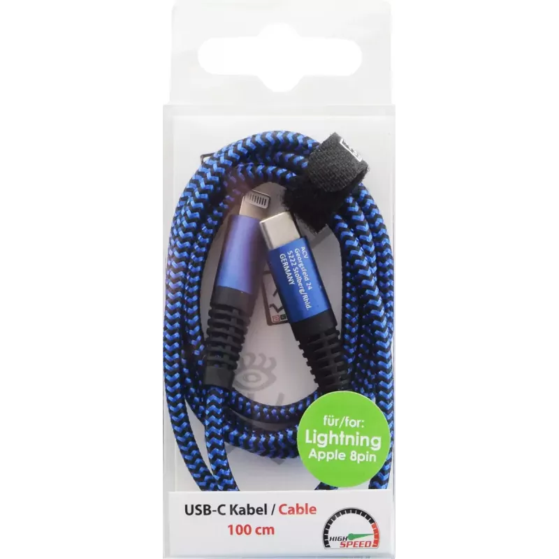 Lightning-kaabel 2GO 797196 1 m Sinine USB C