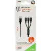 Lightning-kaabel 2GO 797155 1,5 m must USB B USB C Micro-USB B