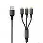 Lightning-kaabel 2GO 797155 1,5 m must USB B USB C Micro-USB B