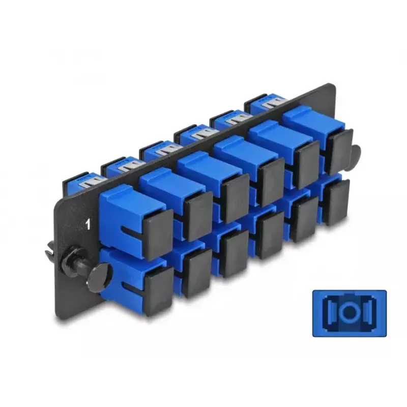DeLOCK Fiiberoptiline Adapterpaneel SC Simplex UPC 12 Porti Sinine