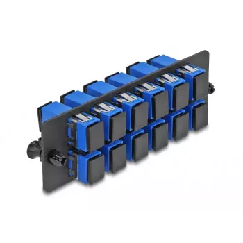 DeLOCK Fiiberoptiline Adapterpaneel SC Simplex UPC 12 Porti Sinine