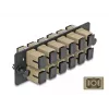 DeLOCK fiiberoptiline adapterpaneel SC Simplex OM1 OM2 12 porti beež