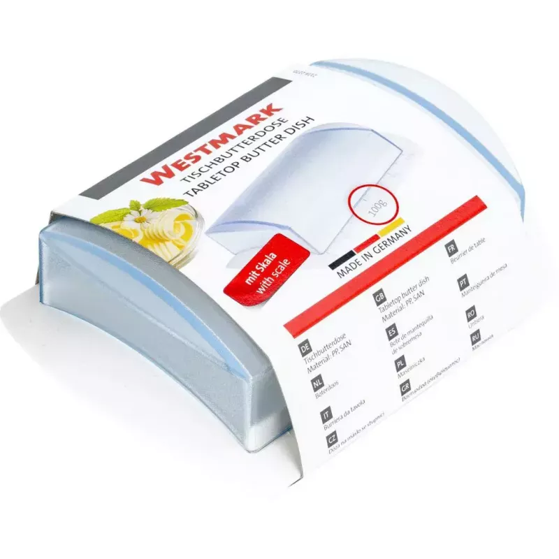 Võileivakarp Westmark 21162270, polüpropüleen (PP), ristkülikukujuline, 157×110×55 mm, sinine/valge