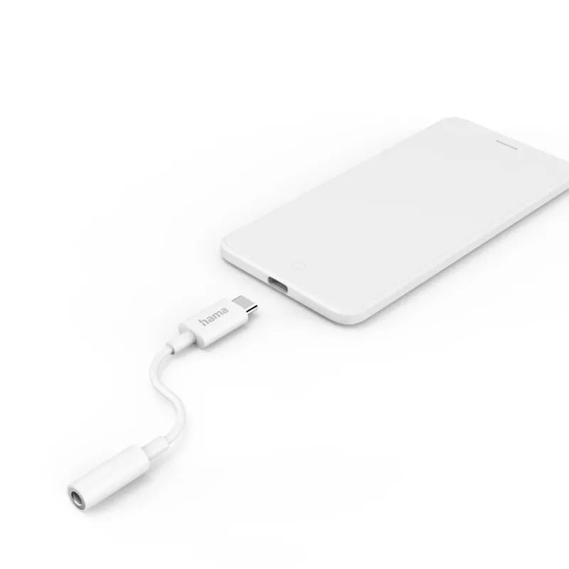 Hama 00139540 helikaabel 3,5 mm USB USB-C valge
