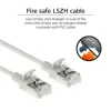 ACT hall 10 m LSZH U/FTP CAT6A andmekeskuse slimline ühenduskaabel snagless RJ45-pistikutega