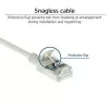 ACT hall 10 m LSZH U/FTP CAT6A andmekeskuse slimline ühenduskaabel snagless RJ45-pistikutega
