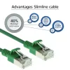 ACT roheline 7 m LSZH U/FTP CAT6A andmekeskuse õhuke ühenduskaabel takistuseta RJ45-pistikutega