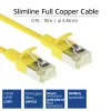 ACT kollane 7 m LSZH U/FTP CAT6A andmekeskuse õhuke ühenduskaabel RJ45-pistikutega