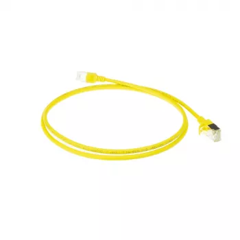 ACT Kollane 10 m LSZH U/FTP CAT6A andmekeskuse õhuke paigalduskaabel RJ45 pistikutega
