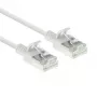 ACT valge 0,5 m LSZH U/FTP CAT6A andmekeskuse õhuke ühenduskaabel RJ45 pistikutega, tõmbevaba