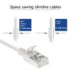 ACT valge 0,5 m LSZH U/FTP CAT6A andmekeskuse õhuke ühenduskaabel RJ45 pistikutega, tõmbevaba