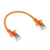 ACT Oranž 0,5 m LSZH U/FTP CAT6A andmekeskuse õhuke Etherneti ühenduskaabel RJ45 pistikutega