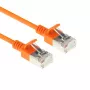 ACT oranž 2-meetrine LSZH U/FTP CAT6A andmekeskuse õhuke patch-kaabel RJ45 pistikutega