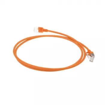 ACT oranž 5 meetrit LSZH U/FTP CAT6A andmekeskuse slimline patch-kaabel snagless RJ45-pistikutega