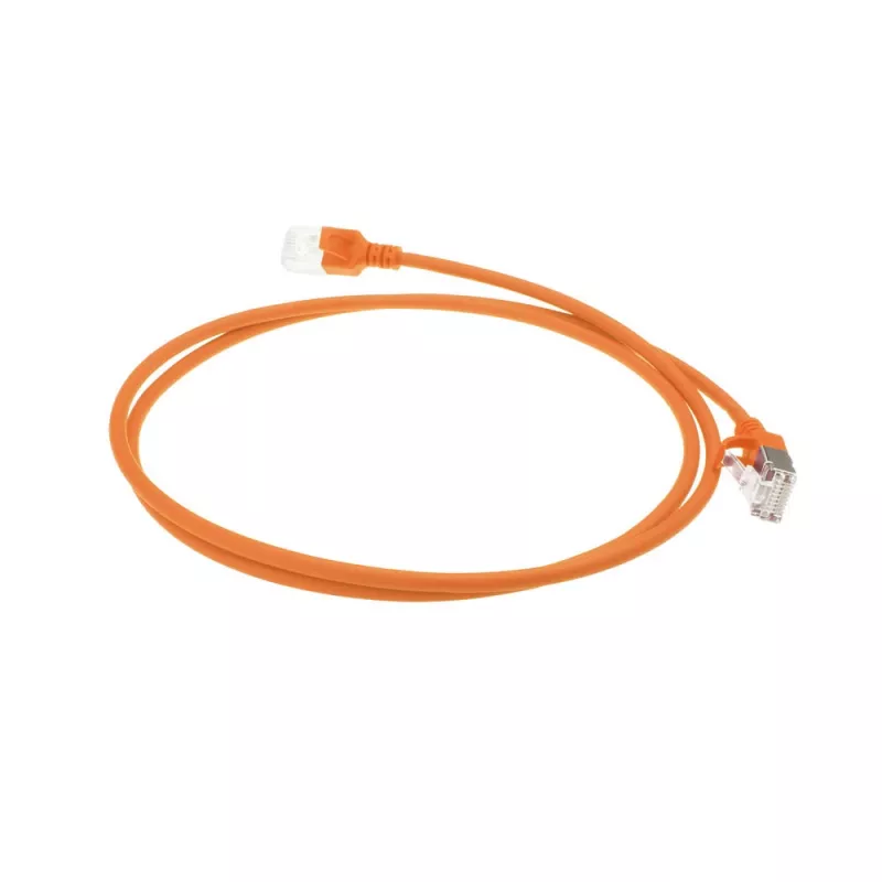 ACT oranž 5 meetrit LSZH U/FTP CAT6A andmekeskuse slimline patch-kaabel snagless RJ45-pistikutega