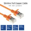 ACT oranž 5 meetrit LSZH U/FTP CAT6A andmekeskuse slimline patch-kaabel snagless RJ45-pistikutega