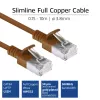 ACT pruun 0,25 m LSZH U/FTP CAT6A andmekeskuse õhuke patch-kaabel takistusvabade RJ45-pistikutega