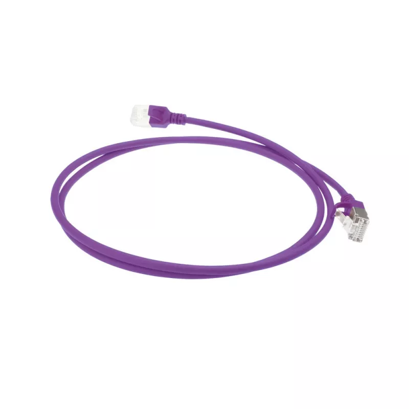 ACT lilla 2 m LSZH U/FTP CAT6A andmekeskuse õhuke ühenduskaabel RJ45 pistikutega
