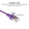 ACT lilla 2 m LSZH U/FTP CAT6A andmekeskuse õhuke ühenduskaabel RJ45 pistikutega