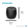HP must kõlar Bluetooth 360, juhtmega ja juhtmeta, mono kaasaskantav kõlar, must, silinder, nupud, universaalne