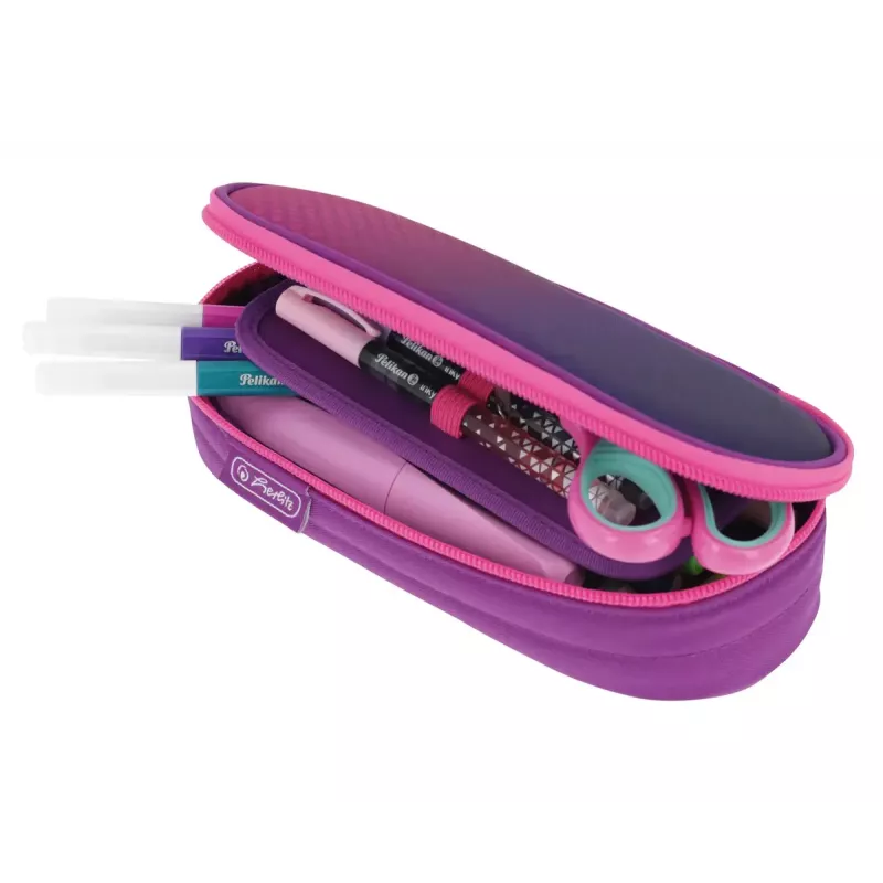 Pliiatsikott Herlitz Dip Dye Soft polüester roosa lilla 215x95x60mm