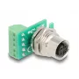 DeLOCK M12 ülekandemooduli adapter, 4-kontaktiline A-kodeeringuga emane, 5-kontaktilisele klemmiplokile