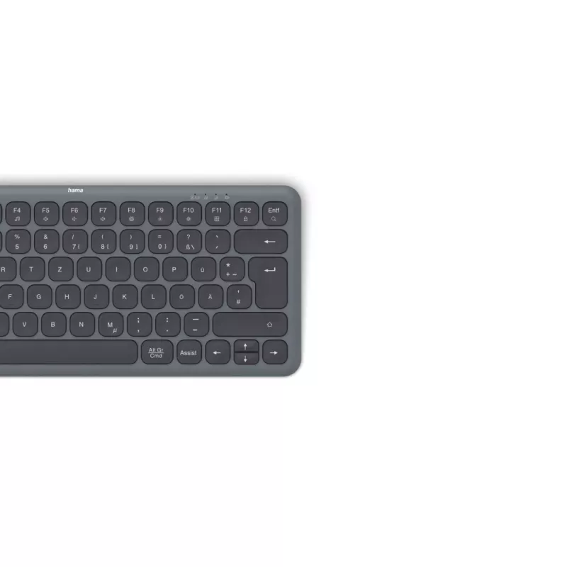 Hama WK-500 klaviatuur Kodu/Kontor RF traadita + Bluetooth QWERTZ Saksa Must, Tumehall