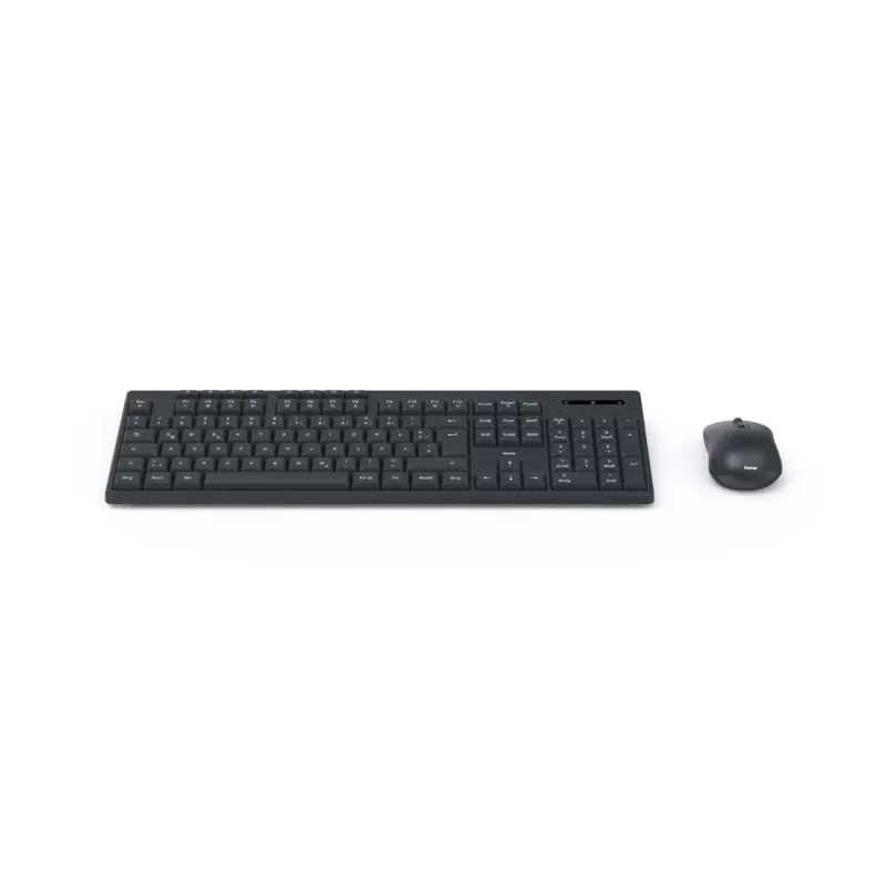 Hama WKM-200 klaviatuur, hiir kaasas, kodu/kontor, RF-juhtmevaba, QWERTZ, saksa, must