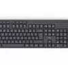 Hama WKM-200 klaviatuur, hiir kaasas, kodu/kontor, RF-juhtmevaba, QWERTZ, saksa, must