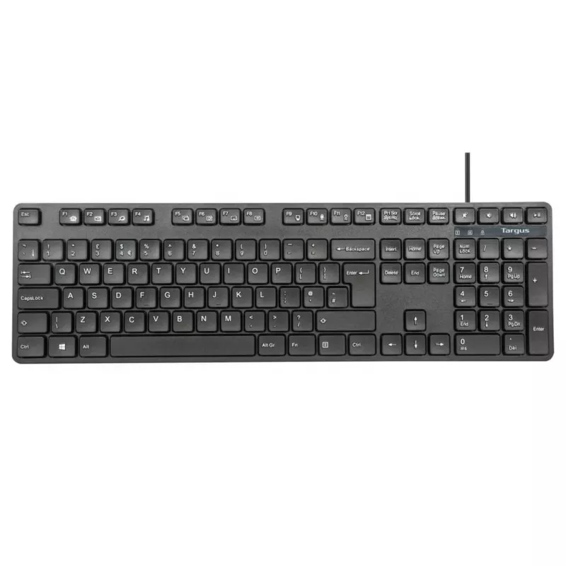 Targus AKM622UK klaviatuur, hiir kaasas, universaalne, USB, QWERTY, UK English, must