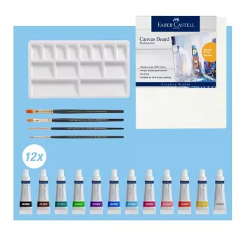 Akrüülmaalimiskomplekt Faber-Castell Creative Studio 18 tk Mitmevärviline