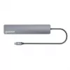 Manhattan USB-C dokk/jaotur, pordid (x7): USB-A (x3) ja USB-C (x4), toiteedastusega (PD) 100W – vajab välist USB-C laadijat (ei kuulu komplekti). USB-toitega (välist toiteplokki pole vaja), kui PD-d ei kasutata. Alumiinium.