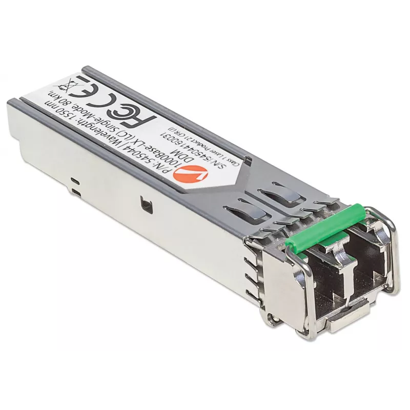 Intellinet transiiver Module Optical, Gigabit Fiber SFP, 1000Base-Lx (LC) Single-Mode Port, 80km, Wavelength 1550nm, MSA Compliant, Equivalent to Cisco GLC-ZX-SMD, Ethernet, Fibre, Three Year Warranty