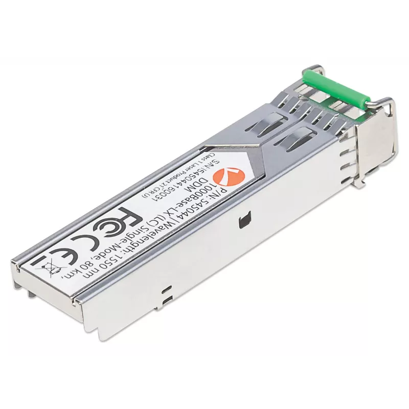 Intellinet transiiver Module Optical, Gigabit Fiber SFP, 1000Base-Lx (LC) Single-Mode Port, 80km, Wavelength 1550nm, MSA Compliant, Equivalent to Cisco GLC-ZX-SMD, Ethernet, Fibre, Three Year Warranty