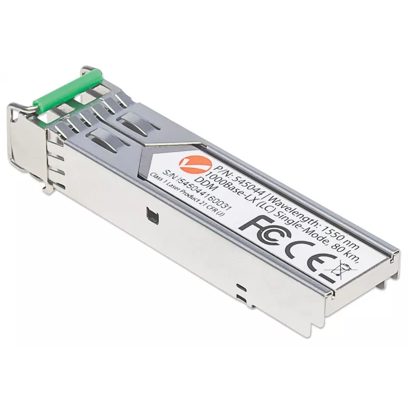 Intellinet transiiver Module Optical, Gigabit Fiber SFP, 1000Base-Lx (LC) Single-Mode Port, 80km, Wavelength 1550nm, MSA Compliant, Equivalent to Cisco GLC-ZX-SMD, Ethernet, Fibre, Three Year Warranty