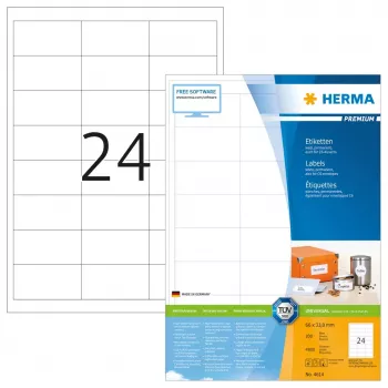 Isekleepuv printerisilt HERMA Labels Premium A4 66x33,8 mm