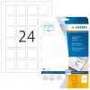 Eemaldatavad sildid HERMA 10108 A4 40x40 mm ruudukujulised valged