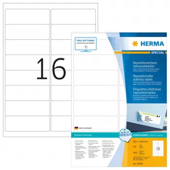 Ümberpaigutatavad aadressisildid HERMA 99,1x33,8 mm