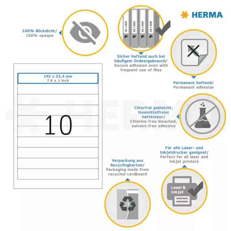 Isekleepuv printerisilt HERMA 5119