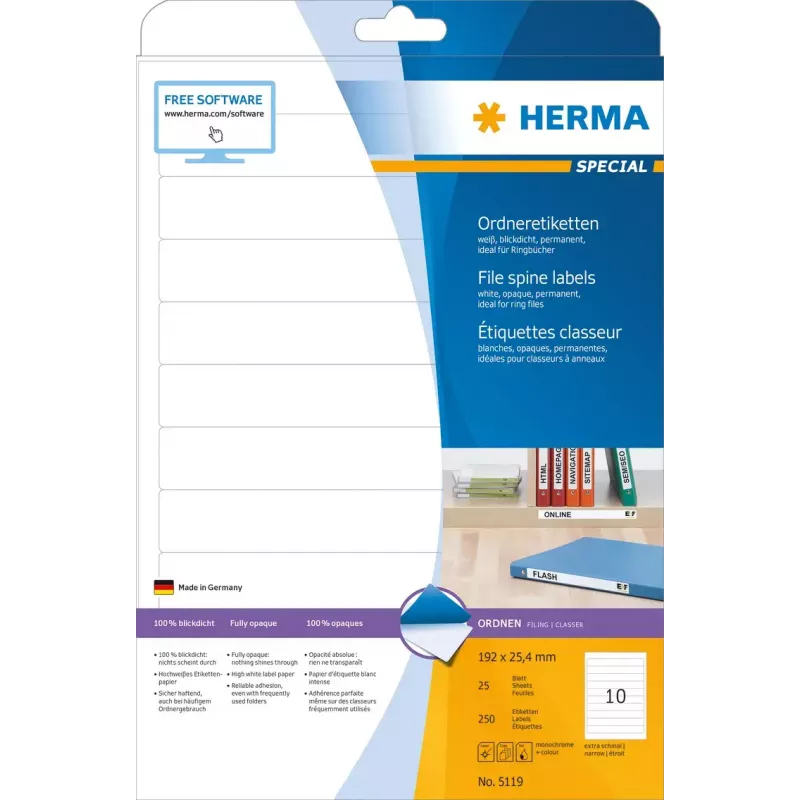 Isekleepuv printerisilt HERMA 5119