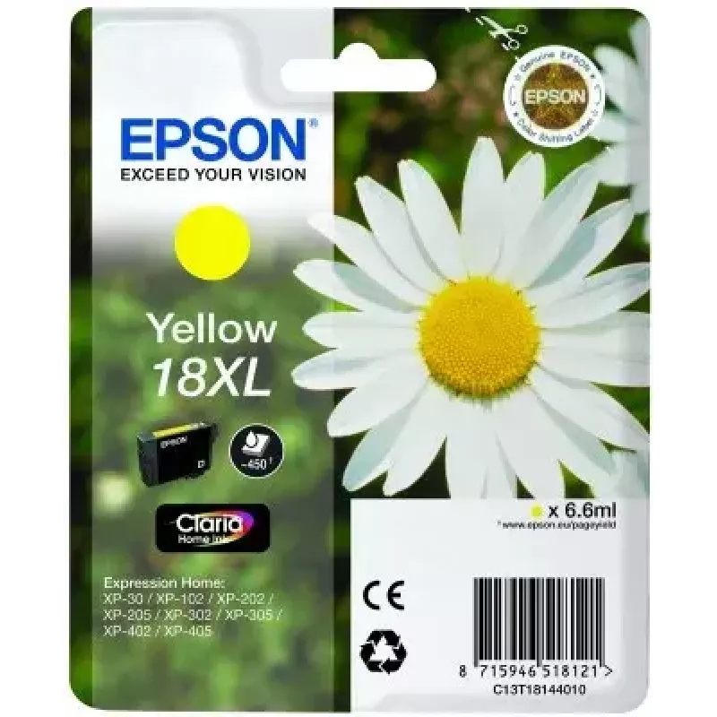 Tindikassett Epson Singlepack 18XL Claria Home kollane